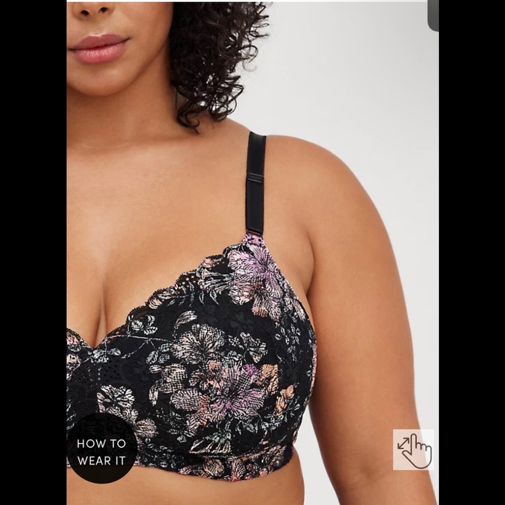 Torrid floral wire-free bra. ***MANY SIZES - Picture 5 of 8
